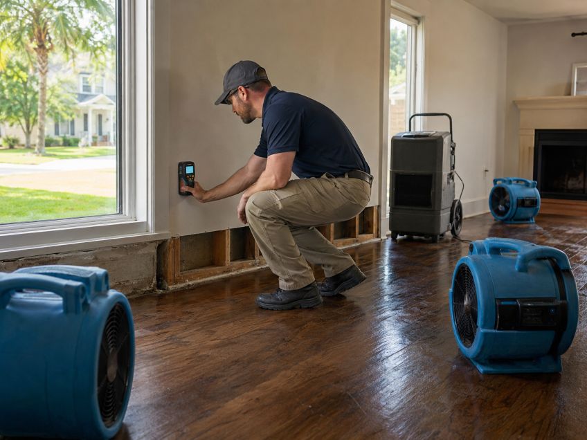 structural drying in a Georgia home,
